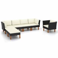 vidaXL 7-tlg. Garten-Lounge-Set Poly Rattan...