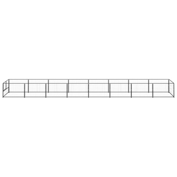 vidaXL Hundezwinger Schwarz 8 m&sup2; Stahl