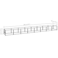 vidaXL Hundezwinger Schwarz 8 m&sup2; Stahl