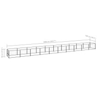 vidaXL Hundezwinger Schwarz 10 m&sup2; Stahl