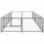 vidaXL Hundezwinger Schwarz 12 m² Stahl