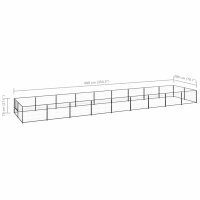 vidaXL Hundezwinger Schwarz 18 m&sup2; Stahl