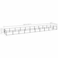 vidaXL Hundezwinger Schwarz 20 m&sup2; Stahl