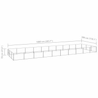 vidaXL Hundezwinger Silbern 30 m&sup2; Stahl