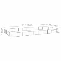 vidaXL Hundezwinger Schwarz 50 m&sup2; Stahl