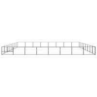 vidaXL Hundezwinger Schwarz 64 m² Stahl