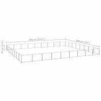 vidaXL Hundezwinger Silbern 72 m&sup2; Stahl