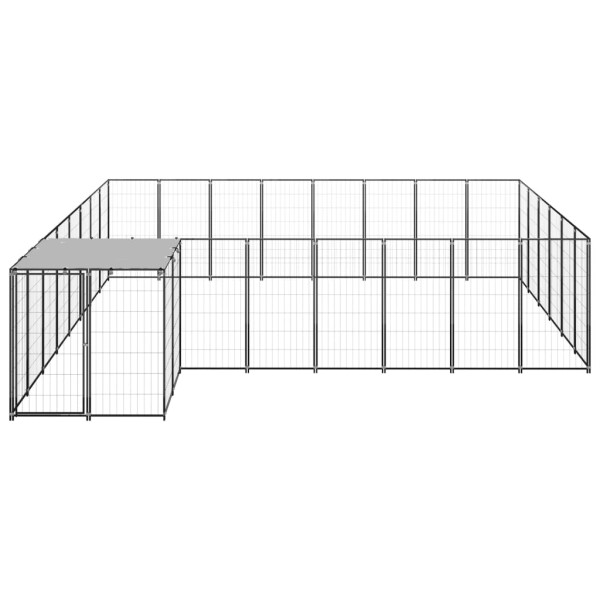 vidaXL Hundezwinger Schwarz 15,73 m&sup2; Stahl