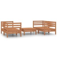 vidaXL 5-tlg. Garten-Lounge-Set Honigbraun Massivholz Kiefer