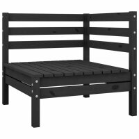 vidaXL 5-tlg. Garten-Lounge-Set Schwarz Massivholz Kiefer