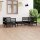 vidaXL 5-tlg. Garten-Lounge-Set Schwarz Massivholz Kiefer