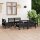 vidaXL 8-tlg. Garten-Lounge-Set Schwarz Massivholz Kiefer