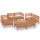 vidaXL 8-tlg. Garten-Lounge-Set Honigbraun Massivholz Kiefer