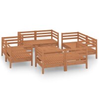 vidaXL 9-tlg. Garten-Lounge-Set Honigbraun Massivholz Kiefer