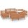 vidaXL 9-tlg. Garten-Lounge-Set Honigbraun Massivholz Kiefer