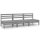 vidaXL 3-tlg. Garten-Lounge-Set Grau Kiefer Massivholz
