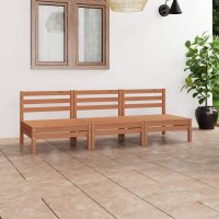 vidaXL 3-tlg. Garten-Lounge-Set Honigbraun Massivholz Kiefer