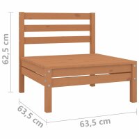 vidaXL 4-tlg. Garten-Lounge-Set Honigbraun Massivholz Kiefer