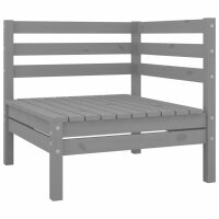 vidaXL 4-tlg. Garten-Lounge-Set Grau Kiefer Massivholz