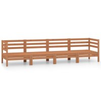 vidaXL 4-tlg. Garten-Lounge-Set Honigbraun Massivholz Kiefer