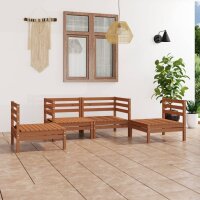 vidaXL 4-tlg. Garten-Lounge-Set Honigbraun Massivholz Kiefer