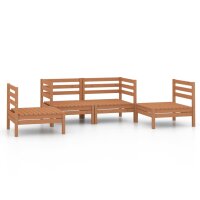 vidaXL 4-tlg. Garten-Lounge-Set Honigbraun Massivholz Kiefer