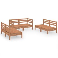 vidaXL 6-tlg. Garten-Lounge-Set Honigbraun Massivholz Kiefer