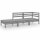 vidaXL 3-tlg. Garten-Lounge-Set Grau Massivholz Kiefer