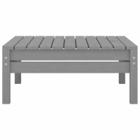 vidaXL 4-tlg. Garten-Lounge-Set Grau Massivholz Kiefer