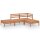 vidaXL 4-tlg. Garten-Lounge-Set Honigbraun Massivholz Kiefer