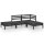 vidaXL 4-tlg. Garten-Lounge-Set Schwarz Massivholz Kiefer