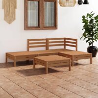 vidaXL 5-tlg. Garten-Lounge-Set Massivholz Kiefer Honigbraun