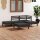 vidaXL 5-tlg. Garten-Lounge-Set Massivholz Kiefer Schwarz