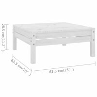 vidaXL 5-tlg. Garten-Lounge-Set Massivholz Kiefer Wei&szlig;