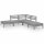 vidaXL 5-tlg. Garten-Lounge-Set Kiefer Massivholz Grau