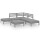 vidaXL 6-tlg. Garten-Lounge-Set Massivholz Kiefer Grau