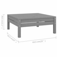 vidaXL 5-tlg. Garten-Lounge-Set Massivholz Kiefer Grau