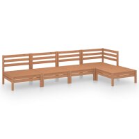 vidaXL 5-tlg. Garten-Lounge-Set Massivholz Kiefer Honigbraun