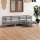 vidaXL 4-tlg. Garten-Lounge-Set Massivholz Kiefer Grau