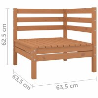 vidaXL 4-tlg. Garten-Lounge-Set Massivholz Kiefer Honigbraun