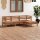 vidaXL 4-tlg. Garten-Lounge-Set Massivholz Kiefer Honigbraun