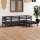 vidaXL 4-tlg. Garten-Lounge-Set Massivholz Kiefer Schwarz