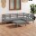 vidaXL 5-tlg. Garten-Lounge-Set Massivholz Kiefer Grau