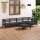 vidaXL 6-tlg. Garten-Lounge-Set Massivholz Kiefer Schwarz