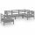 vidaXL 5-tlg. Garten-Lounge-Set Massivholz Kiefer Grau