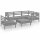 vidaXL 6-tlg. Garten-Lounge-Set Massivholz Kiefer Grau