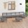 vidaXL 8-tlg. Garten-Lounge-Set Massivholz Kiefer Grau