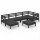 vidaXL 7-tlg. Garten-Lounge-Set Massivholz Kiefer Schwarz