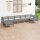 vidaXL 7-tlg. Garten-Lounge-Set Massivholz Kiefer Grau