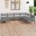 vidaXL 7-tlg. Garten-Lounge-Set Kiefer Massivholz Grau